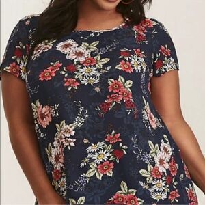 Torrid Floral Print Boho Top